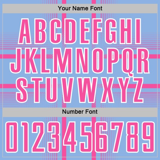 Maglia da calcio uniforme rosa chiaro-bianco blu con linee personalizzate per sublimazione