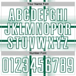 Maglia da calcio verde uniforme bianca con linee sublimatiche Kelly Custom