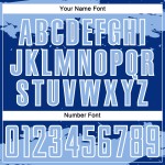 Maglia da calcio uniforme astratta leggera, stampata a sublimazione, frammento artistico blu-bianco personalizzato