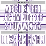 Maglia da calcio viola uniforme con linee sublimatiche bianche personalizzate