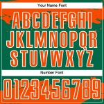 Maglia da calcio uniforme astratta con arte personalizzata in sublimazione, frammento arancione-bianco Kelly Green