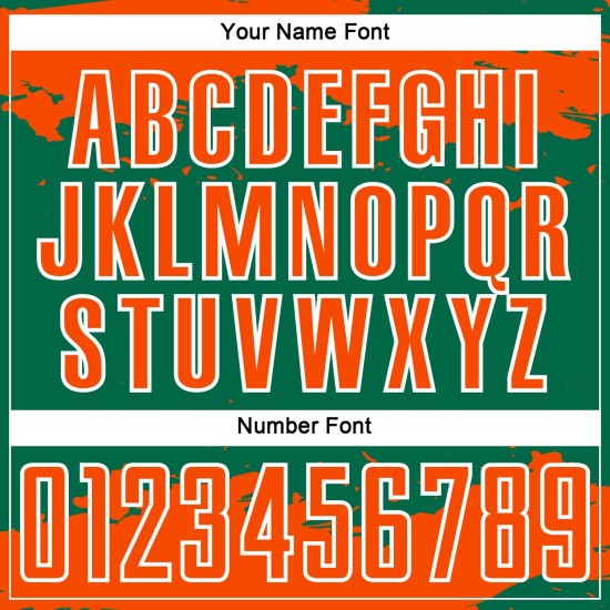 Maglia da calcio uniforme astratta con arte personalizzata in sublimazione, frammento arancione-bianco Kelly Green