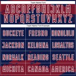 Maglia da calcio Frammento Blu Navy Arte Astratta Sublimazione Uniforme Cremisi-Bianco Personalizzata