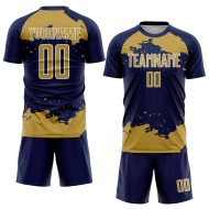 Frammento di maglia astratta Old Navy, uniforme da calcio personalizzata, oro e bianco, stampata a sublimazione