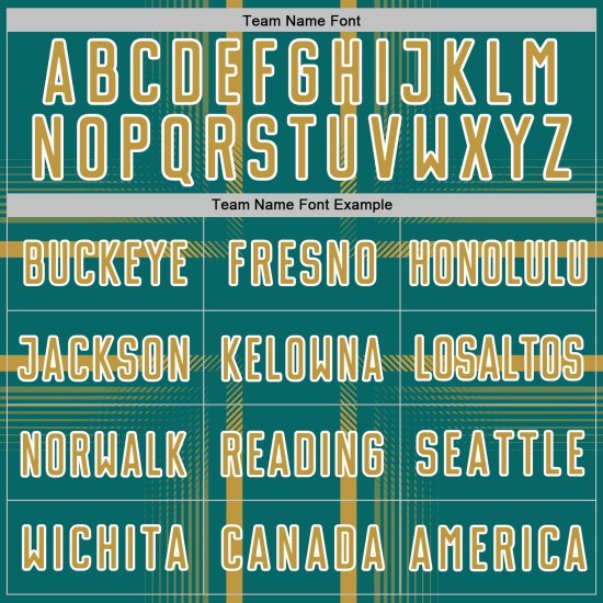 Maglia da calcio personalizzata Old Lines Sublimation Uniform Teal Oro-Bianco