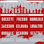 Maglia da calcio personalizzata con stampa a sublimazione, frammento d'arte astratta rossa uniforme grigio-bianca