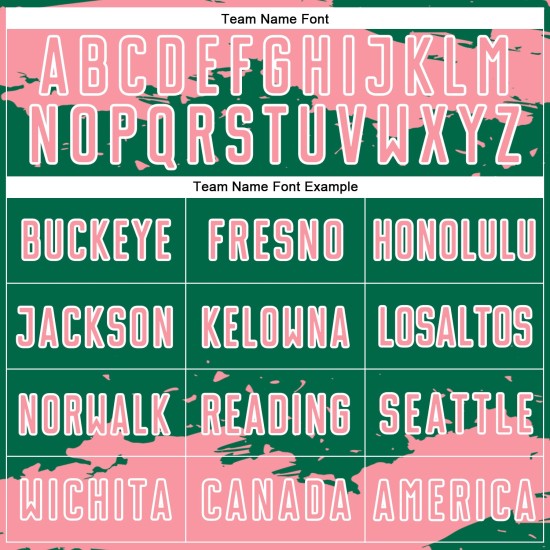 Maglia verde personalizzata Kelly, frammento artistico, stampa astratta rosa-bianca, sublimazione, calcio medio