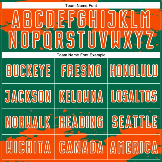 Maglia da calcio uniforme astratta con arte personalizzata in sublimazione, frammento arancione-bianco Kelly Green