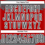 Maglia da calcio astratta con frammento rosso e grigio-bianco in sublimazione artistica in acciaio personalizzata