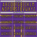 Maglia da calcio personalizzata con linee viola uniforme stampata a sublimazione, oro antico-nero