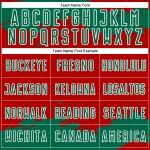 Frammento di arte personalizzata da calcio verde-bianco, maglia uniforme rossa, astratto, sublimazione Kelly