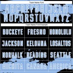 Maglia da calcio personalizzata con motivo astratto leggero, stampata a sublimazione, blu-bianco, uniforme nera