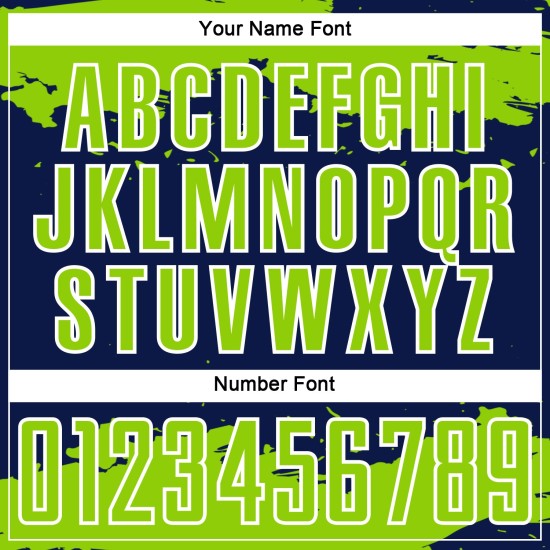 Maglia da calcio Frammento Neon Sublimazione Artistica Uniforme Personalizzata Astratto Blu Navy Verde-Bianco