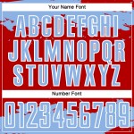 Frammento di maglia personalizzata sublimazione blu-bianca uniforme da calcio luce rossa arte astratta