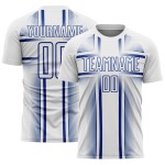 Maglia da calcio personalizzata con stampa a sublimazione delle linee bianche