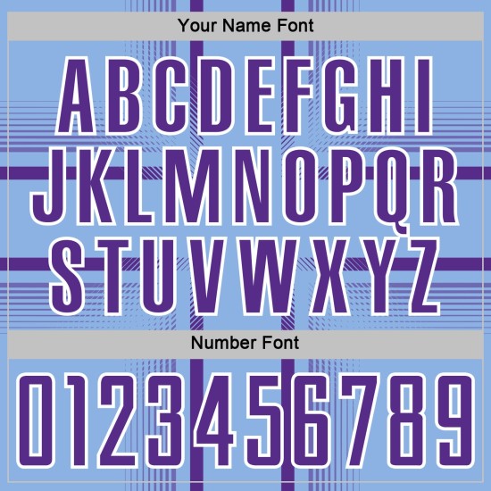 Maglia da calcio blu chiaro con stampa sublimatica viola-bianca, uniforme personalizzata