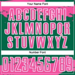 Maglia da calcio Kelly uniforme con stampa astratta, stampata a sublimazione, colore rosa-bianco, frammento verde personalizzato