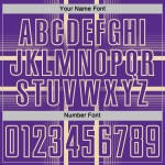 Maglia da calcio personalizzata con stampa sublimatica viola e crema