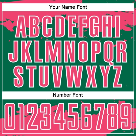 Maglia da calcio personalizzata, motivo Kelly, rosa-bianco verde, frammento astratto, sublimazione, neon