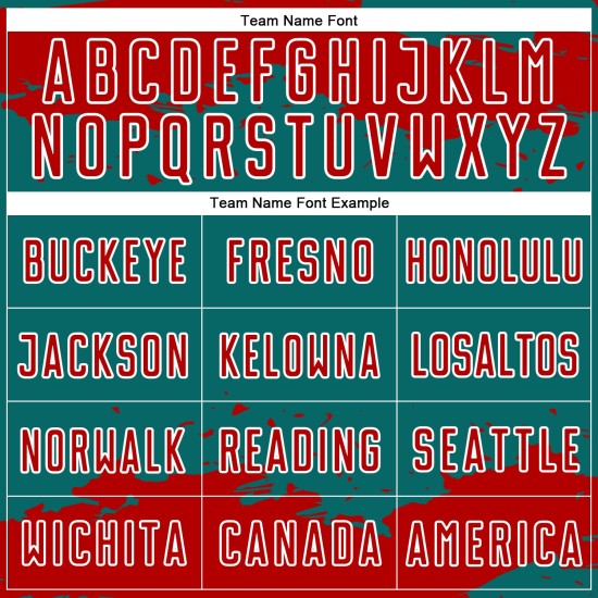 Frammento astratto di maglia da calcio personalizzata in rosso-verde acqua e bianco, sublimazione artistica