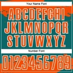 Maglia personalizzata astratta uniforme arancione-bianca sublimazione frammento d'arte verde acqua calcio