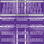 Maglia da calcio bianca e viola con linee uniformi stampate a sublimazione