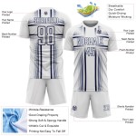 Maglia da calcio bianca personalizzata con linee di sublimazione della Marina Militare