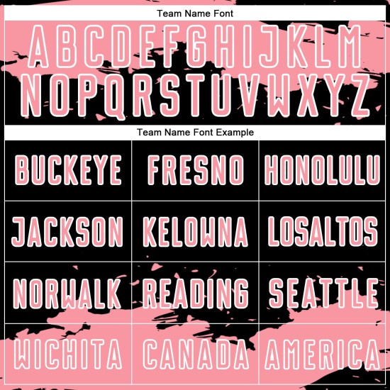 Maglia astratta rosa-bianca nera di medie dimensioni, frammento personalizzato, uniforme da calcio