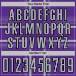 Maglia da calcio Purple Lines grigio-nera personalizzata con stampa a sublimazione