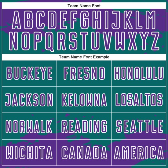 Frammento di uniforme astratta da calcio, maglia da calcio viola-verde acqua e bianca, arte personalizzata