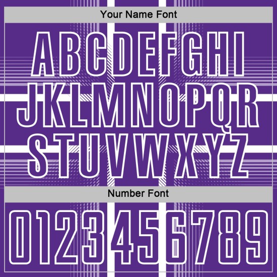 Maglia da calcio bianca e viola con linee uniformi stampate a sublimazione