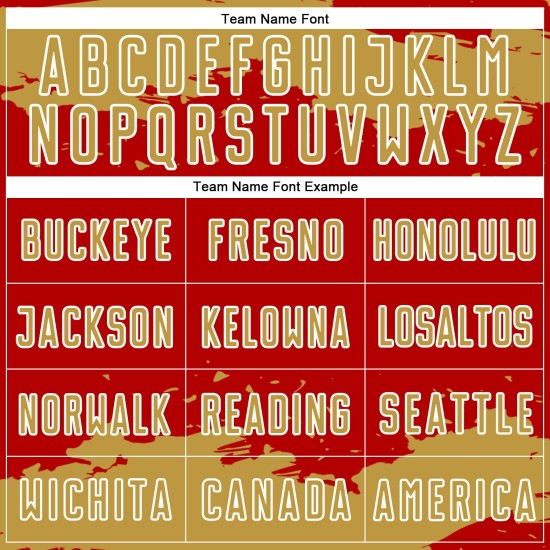 Maglia da calcio personalizzata con stampa sublimatica di frammenti di arte astratta antica, oro e bianco rosso