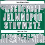 Maglia da calcio personalizzata astratta verde grigio-bianca Kelly, frammento, arte sublimatica