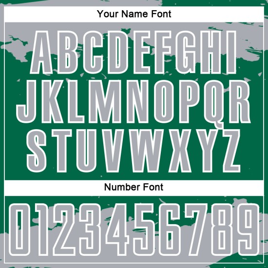 Maglia da calcio personalizzata astratta verde grigio-bianca Kelly, frammento, arte sublimatica