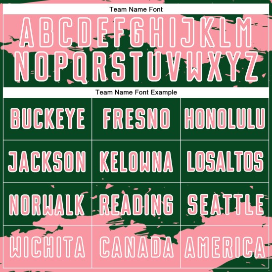 Frammento di uniforme da calcio con stampa a sublimazione astratta rosa-bianca su maglia verde personalizzata