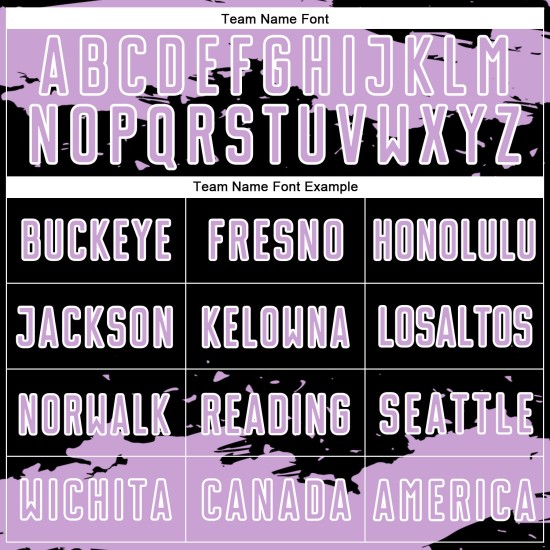 Maglia da calcio personalizzata con frammento di uniforme, stampata a sublimazione, nera, viola e bianca, astratta