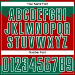 Frammento di arte personalizzata da calcio verde-bianco, maglia uniforme rossa, astratto, sublimazione Kelly