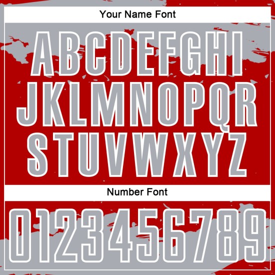 Maglia da calcio personalizzata con stampa a sublimazione, frammento d'arte astratta rossa uniforme grigio-bianca