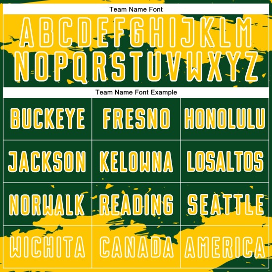 Frammento d'arte uniforme verde Maglia astratta giallo-bianca personalizzata stampata a sublimazione da calcio