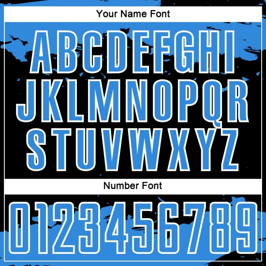 Maglia da calcio Frammento in polvere per sublimazione, blu-bianca, arte personalizzata, astratta nera